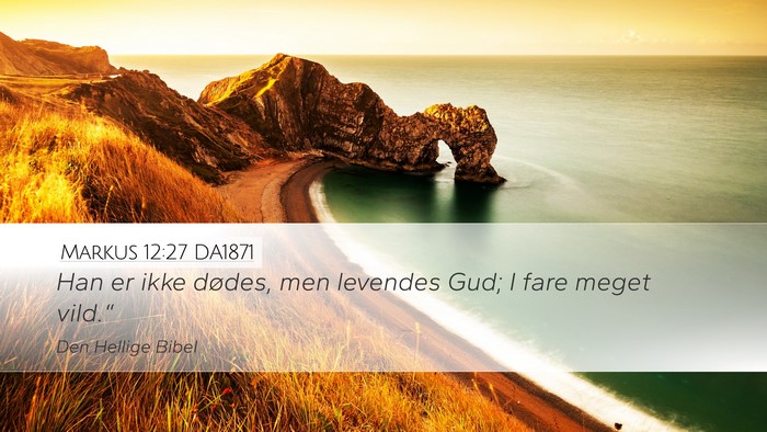 Markus 12:27 DA1871 Bible Verse Image