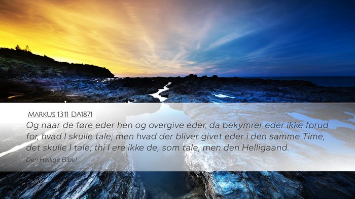 Markus 13:11 DA1871 Bible Verse Image