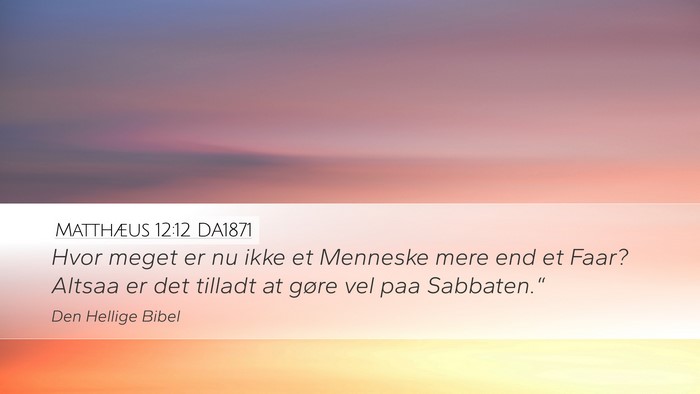 Matthæus 12:12 DA1871 Bible Verse Image