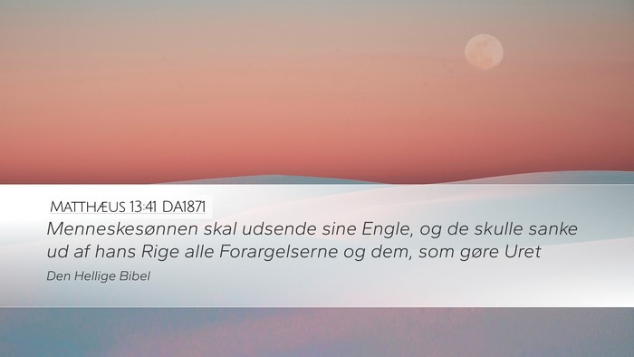 Matthæus 13:41 DA1871 Bible Verse Image