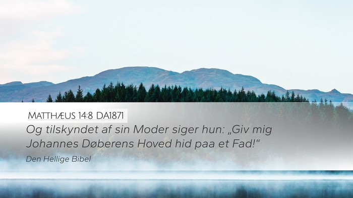 Matthæus 14:8 DA1871 Bible Verse Image