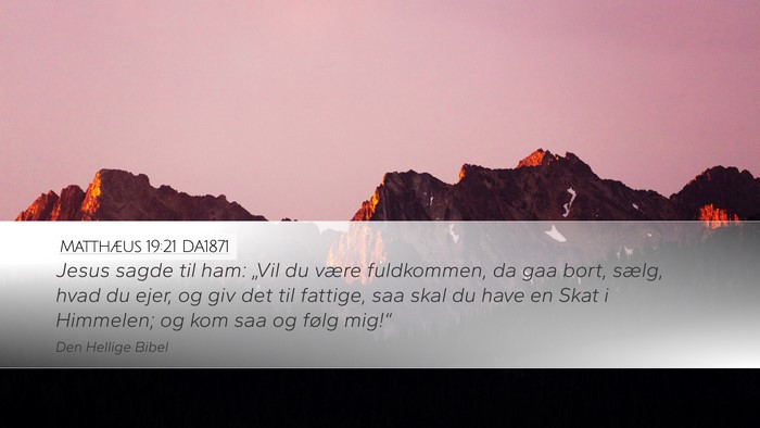 Matthæus 19:21 DA1871 Bible Verse Image