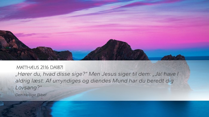 Matthæus 21:16 DA1871 Bible Verse Image