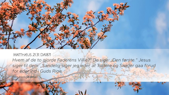 Matthæus 21:31 DA1871 Bible Verse Image