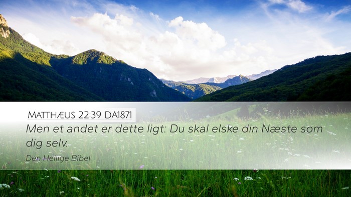 Matthæus 22:39 DA1871 Bible Verse Image