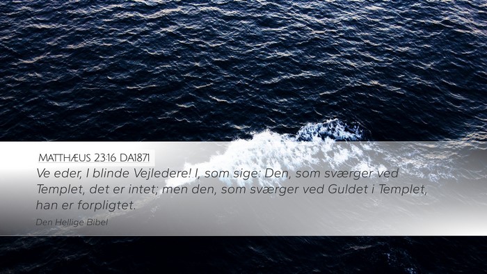 Matthæus 23:16 DA1871 Bible Verse Image