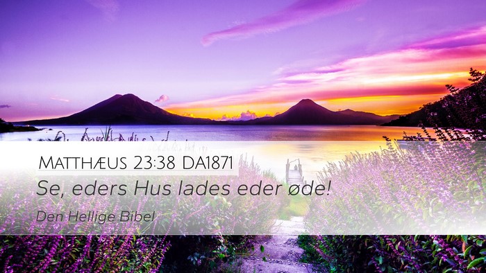 Matthæus 23:38 DA1871 Bible Verse Image