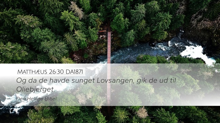 Matthæus 26:30 DA1871 Bible Verse Image
