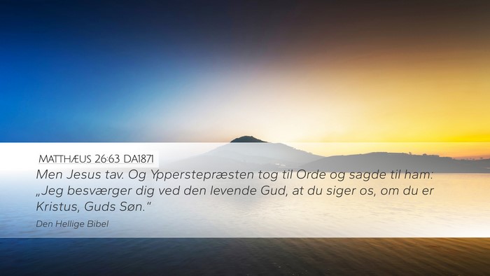 Matthæus 26:63 DA1871 Bible Verse Image