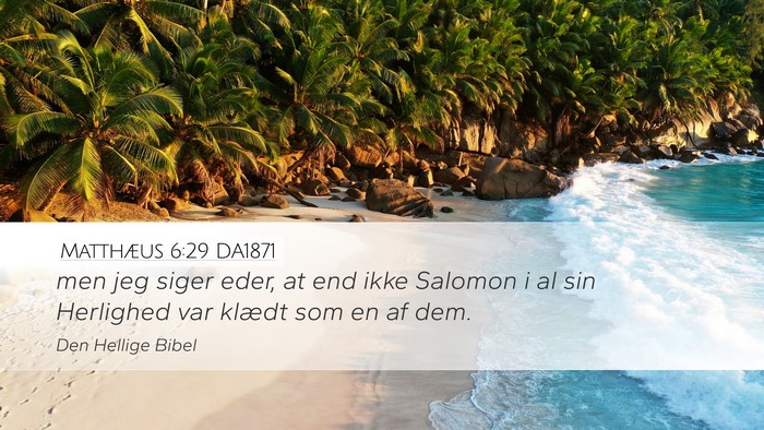Matthæus 6:29 DA1871 Bible Verse Image
