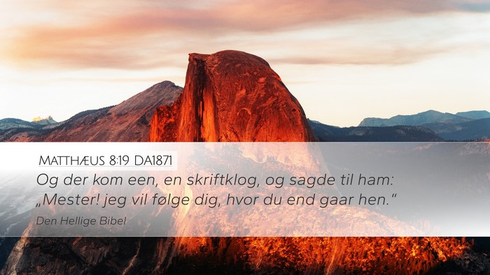 Matthæus 8:19 DA1871 Bible Verse Image