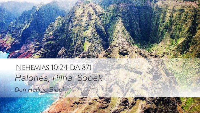 Nehemias 10:24 DA1871 Desktop Wallpaper - Halohes, Pilha, - Desktop Bible Verse Wallpaper