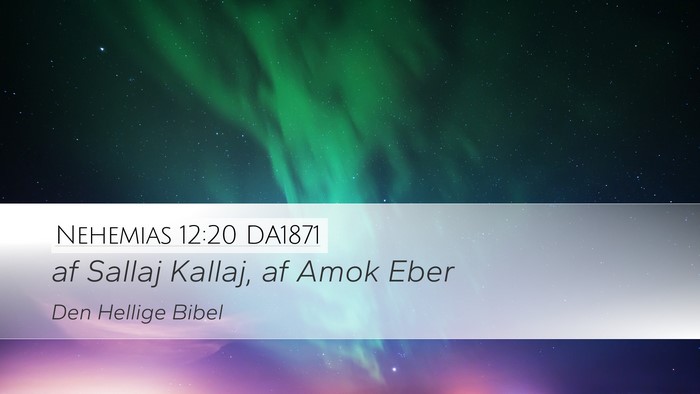 Nehemias 12:20 DA1871 Desktop Wallpaper - af Sallaj Kallaj, af Amok - Desktop Bible Verse Wallpaper