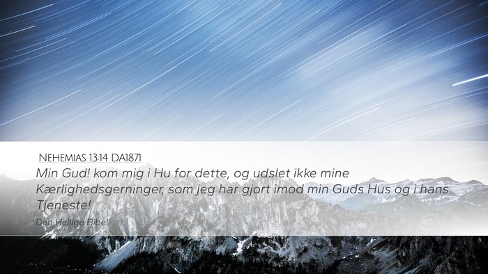 Nehemias 13:14 DA1871 Bible Verse Image