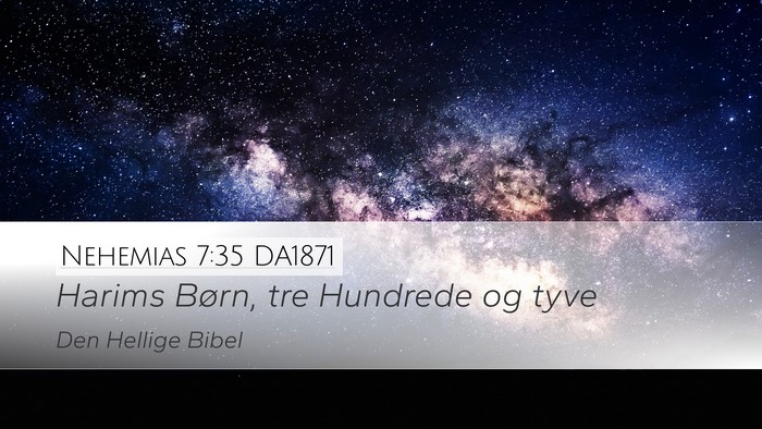 Nehemias 7:35 DA1871 Bible Verse Image
