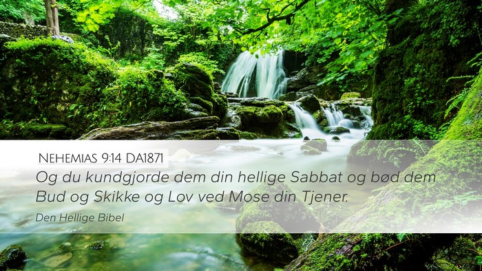 Nehemias 9:14 DA1871 Bible Verse Image