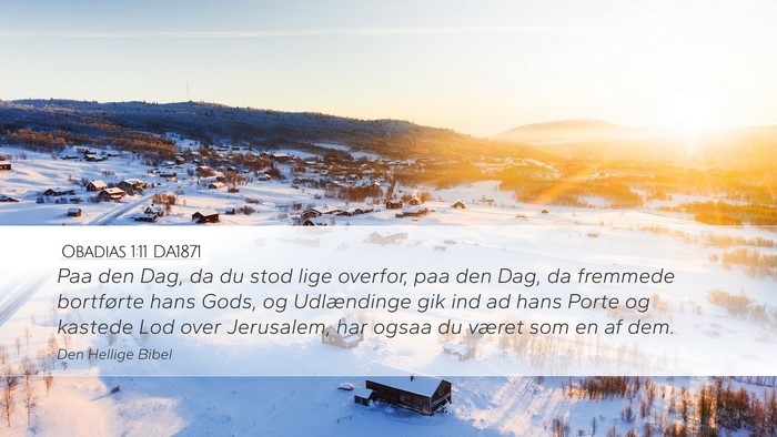 Obadias 1:11 DA1871 Bible Verse Image