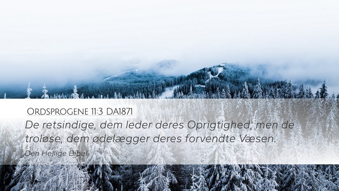 Ordsprogene 11:3 DA1871 Bible Verse Image