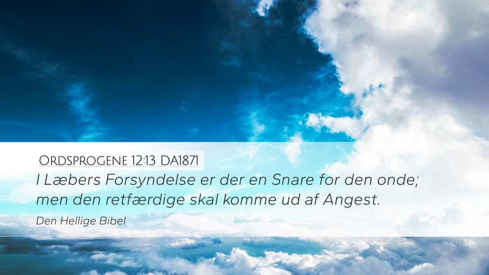 Ordsprogene 12:13 DA1871 Bible Verse Image