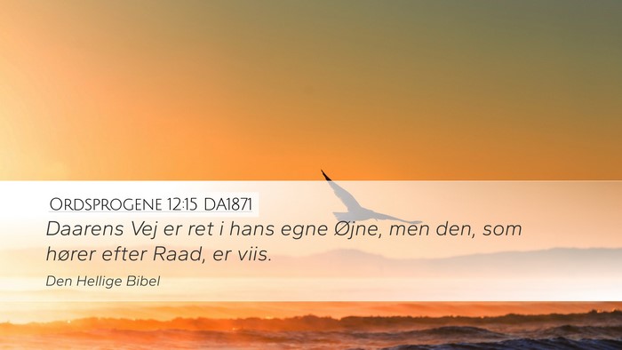 Ordsprogene 12:15 DA1871 Bible Verse Image