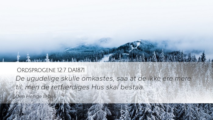 Ordsprogene 12:7 DA1871 Bible Verse Image