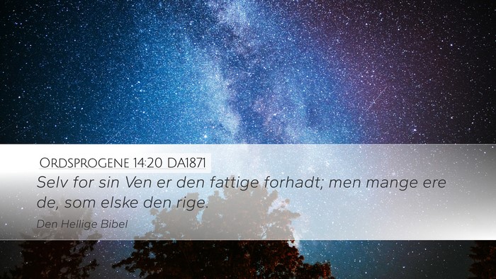 Ordsprogene 14:20 DA1871 Bible Verse Image