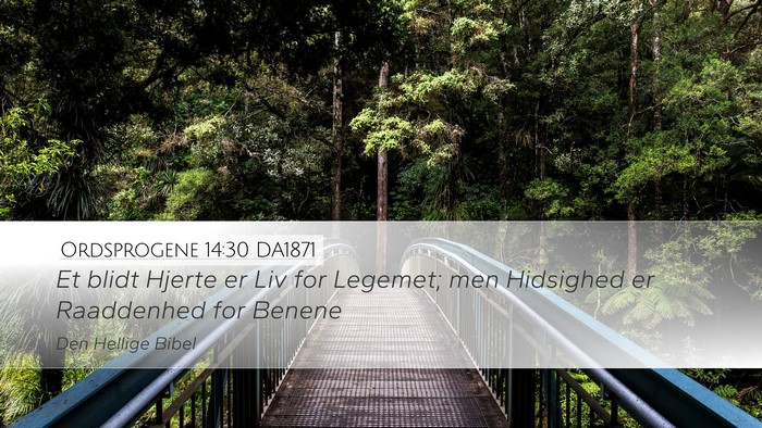 Ordsprogene 14:30 DA1871 Bible Verse Image