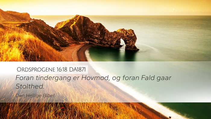 Ordsprogene 16:18 DA1871 Bible Verse Image