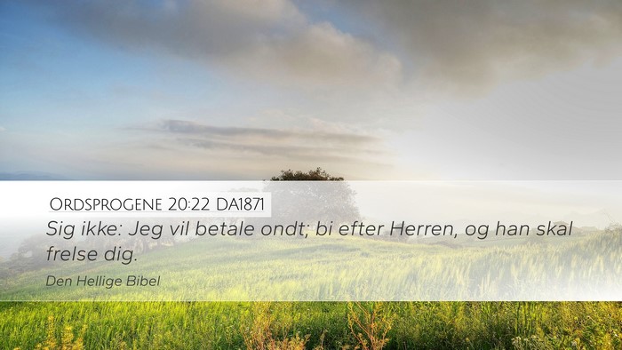 Ordsprogene 20:22 DA1871 Bible Verse Image