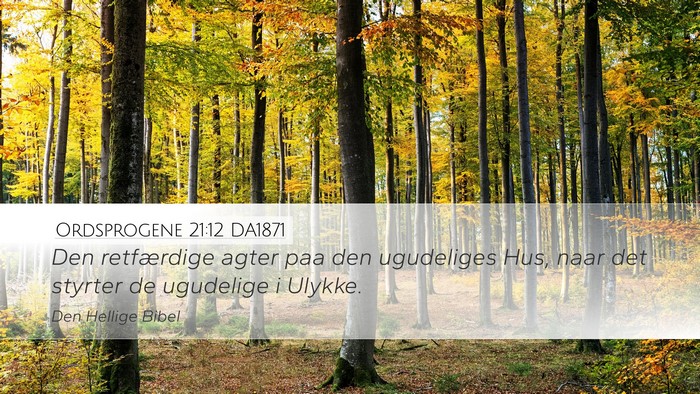 Ordsprogene 21:12 DA1871 Bible Verse Image