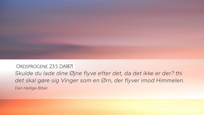 Ordsprogene 23:5 DA1871 Bible Verse Image