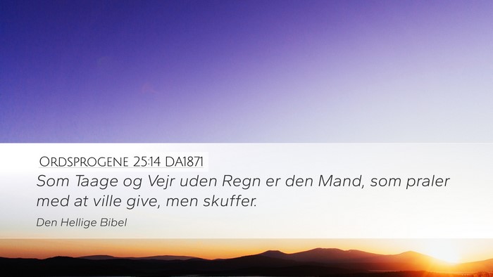Ordsprogene 25:14 DA1871 Bible Verse Image