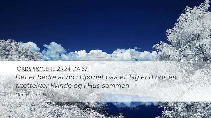 Ordsprogene 25:24 DA1871 Bible Verse Image