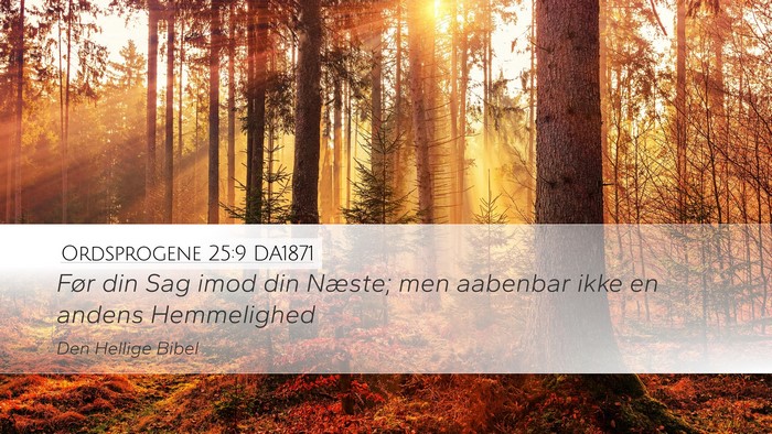 Ordsprogene 25:9 DA1871 Bible Verse Image