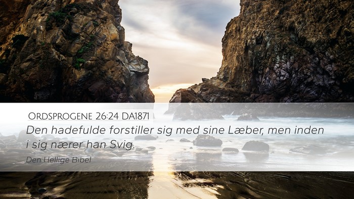 Ordsprogene 26:24 DA1871 Bible Verse Image
