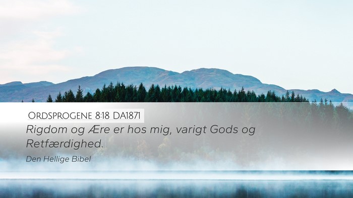 Ordsprogene 8:18 DA1871 Bible Verse Image