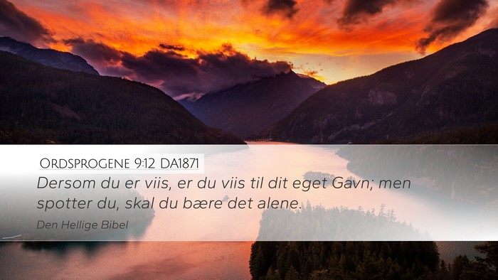 Ordsprogene 9:12 DA1871 Bible Verse Image