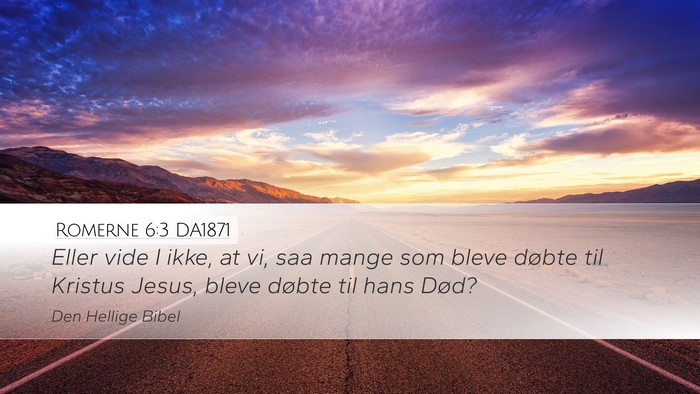Romerne 6:3 DA1871 Bible Verse Image
