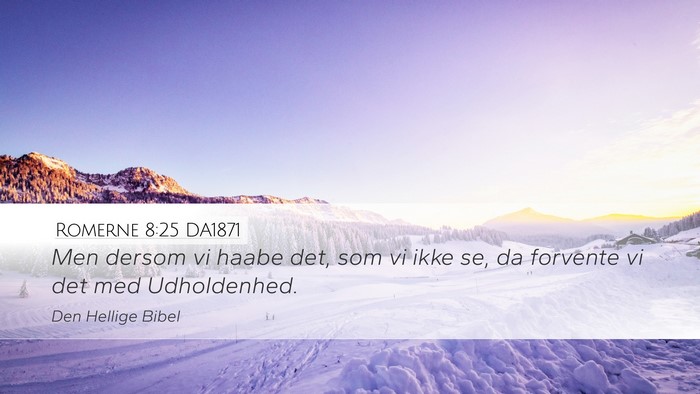 Romerne 8:25 DA1871 Bible Verse Image