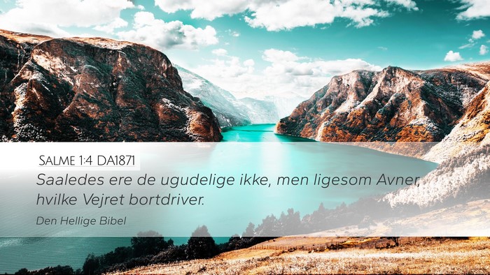 Salme 1:4 DA1871 Desktop Wallpaper - Saaledes ere de ugudelige ikke, men ligesom - Desktop Bible Verse Wallpaper