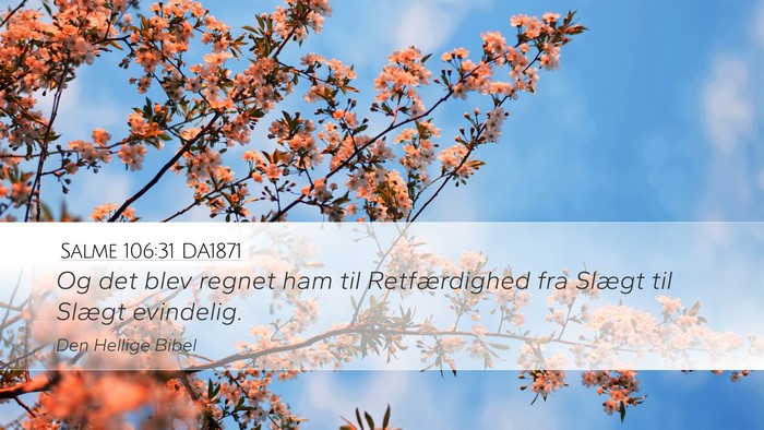 Salme 106:31 DA1871 Bible Verse Image