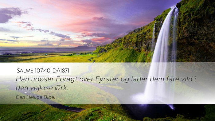 Salme 107:40 DA1871 Bible Verse Image