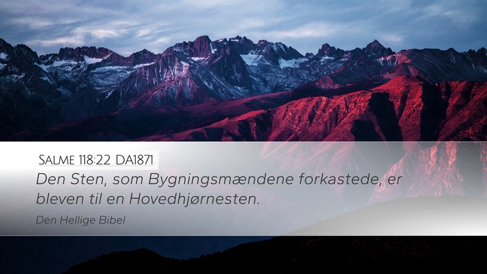 Salme 118:22 DA1871 Bible Verse Image