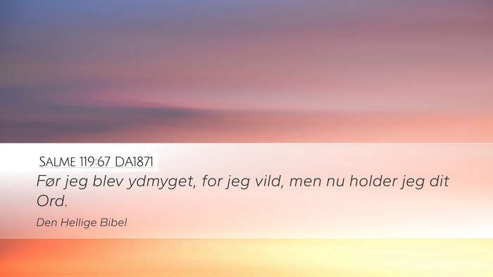 Salme 119:67 DA1871 Bible Verse Image