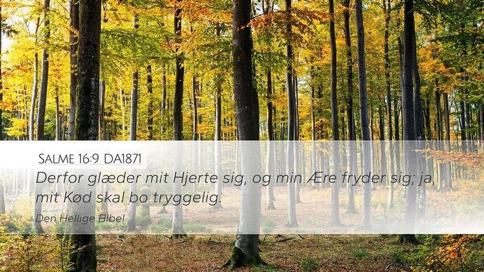 Salme 16:9 DA1871 Bible Verse Image