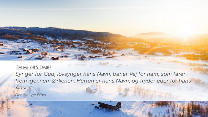 Salme 68:5 DA1871 Bible Verse Image