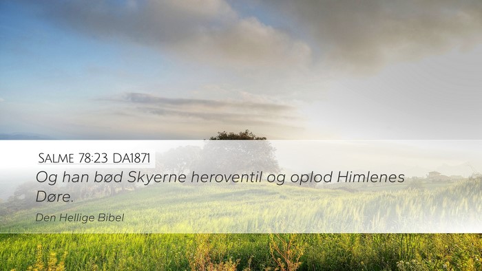 Salme 78:23 DA1871 Bible Verse Image