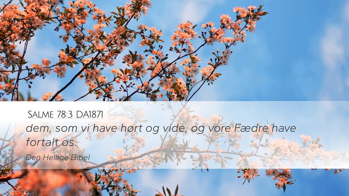 Salme 78:3 DA1871 Bible Verse Image
