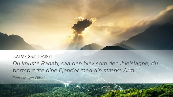 Salme 89:11 DA1871 Bible Verse Image