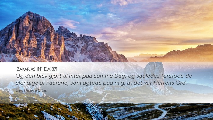 Zakarias 11:11 DA1871 Bible Verse Image